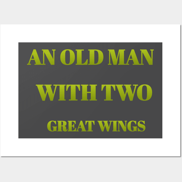 An old man with two great wings Wall Art by Bitsh séché